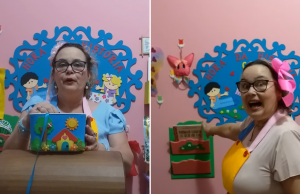 Professora farturense conta histórias em seu canal no YouTube (Foto: Reprodução/YouTube)