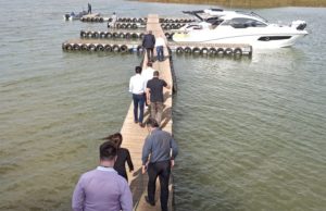 Diretoria da Atunorpi e secretário de estado visitam empreendimentos em Carlópolis Secretário e diretoria da Atunorpi visitaram represa. (Foto: Divulgação)