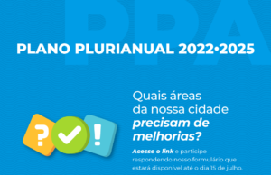 Cidadão taquaritubense tem até 15 de julho para participar do Planejamento Plurianual 2022/2055 Cidadão taquaritubense, não deixe de participar. (Foto: Divulgação)
