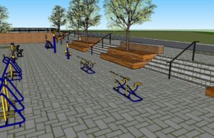 Prefeitura de Fartura firma convênio para construção de praça esportiva Projeto de como deverá ficar a praça no Jardim da Serra. (Foto: Divulgação)