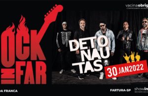 Rock in Far 2022 é confirmado com Biquini Cavadão e Detonautas A banda carioca Detonautas toca no segundo dia de festival. (Foto: Divulgação/Prefeitura de Fartura)