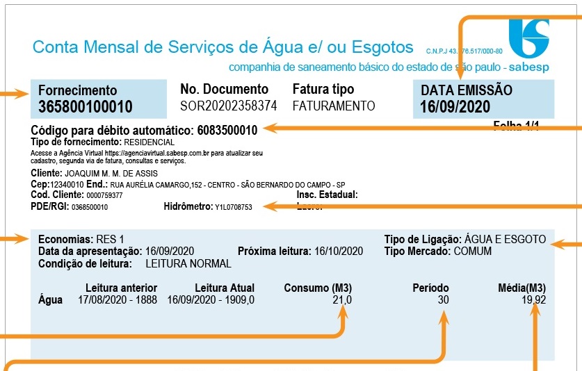 Como emitir segunda via de conta Sabesp