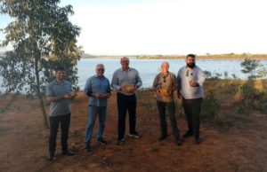 Carlópolis pode integrar geoparque com praia de troncos petrificados Visita da Atunorpi no Parque Vila do Café, em Carlópolis. (Foto: Divulgação/Atunorpi)