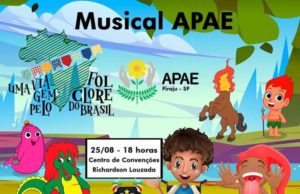 APAE de Piraju apresenta projeto sobre folclore brasileiro no próximo dia 25 Pôster de divulgação do evento. (Foto: Divulgação)