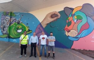 Projeto Costurando Arte traz grafite para Taguaí Mural produzido na cidade de Taguaí. (Foto: Divulgação)