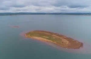 Represa de Jurumirim atinge o menor volume útil desde 2022 O nível da água da Represa Jurumirim, que banha diversas cidades da região de Avaré (SP) , registrou o menor volume útil desde 2022. (Foto: Jamie Rafael/TV TEM)