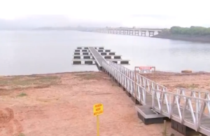 Nível da Represa de Jurumirim continua em queda e está em 22,42% da capacidade Represa tem apresentado índices muito baixos neste ano. (Foto: Reprodução via A Voz do Vale)