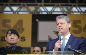 Tarcísio de Freitas, governador de SP, defende fim de concessão da Enel "Está claro que ela tem que sair daqui", disse Tarcísio de Freitas (Republicanos). (Foto: Pablo Jacob/Governo do Estado de SP)