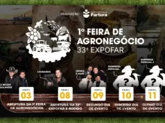 Fartura anuncia Expofar em 2027 com shows de Leonardo, Rio Negro & Solimões e Menos é Mais Programação divulgada pela Prefeitura de Fartura. (Foto: Divulgação)