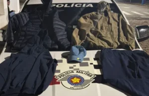 Homem invade loja, veste peças furtadas e acaba preso em Itaí O crime foi descoberto após o sistema de alarme do estabelecimento ser acionado. (Foto: Divulgação via A Voz do Vale)