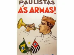 Entenda o significado do feriado de 9 de Julho no estado de São Paulo Cartaz de apoio à Revolução de 1932. (Foto: Domínio Público)