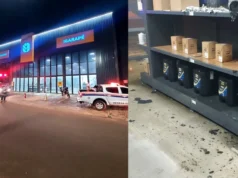 Incêndio criminoso é registrado em loja de máquinas agrícolas em Taquarituba O suspeito também teria tentado incendiar um trator que estava nas dependências da loja. (Foto: Reprodução/A Voz do Vale)