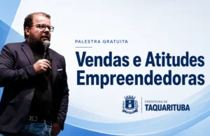 Sebrae-SP e ACIT realizam palestra sobre vendas no Teatro Municipal de Taquarituba Organização solicita como condição de acesso a entrega voluntária de 1 litro de leite por participante. (Foto: Divulgação)